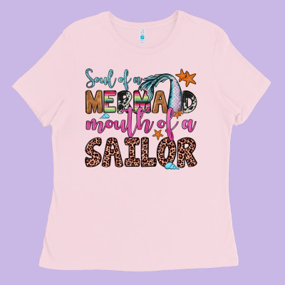 Soul Of A Mermaid Mouth Of A Sailor Ladies Tee Designed By Jahusdesignshop