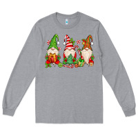 Heather Grey christmas gnomes Long Sleeve Tee - MaliasSmallBusiness