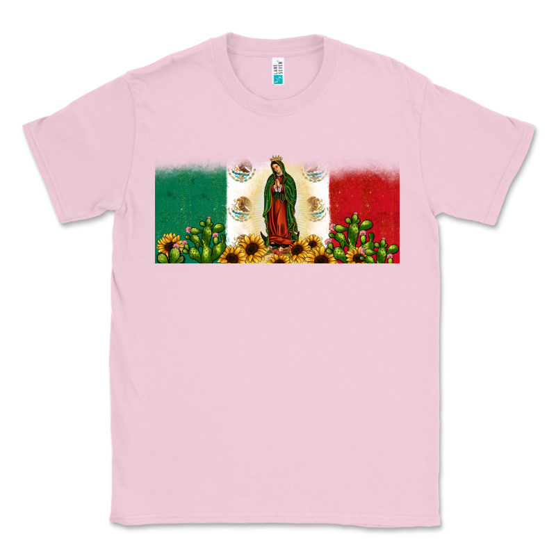Lady Of Guadalupe Mexican Flag Classic Tee by JahusDesignShop | Teevron