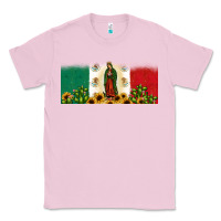 Bubblegum Pink lady of guadalupe mexican flag Classic Tee - JahusDesignShop