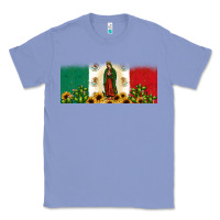 Colony Blue lady of guadalupe mexican flag Classic Tee - JahusDesignShop
