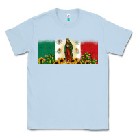 Dusty Blue lady of guadalupe mexican flag Classic Tee - JahusDesignShop