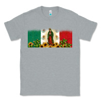 Heather Grey lady of guadalupe mexican flag Classic Tee - JahusDesignShop