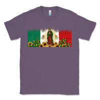 Lavender lady of guadalupe mexican flag Classic Tee - JahusDesignShop