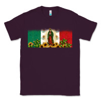 Plum lady of guadalupe mexican flag Classic Tee - JahusDesignShop