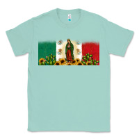 Seafoam lady of guadalupe mexican flag Classic Tee - JahusDesignShop