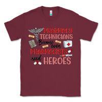 Burgundy pharmacy technicians Classic Tee - MaliasSmallBusiness