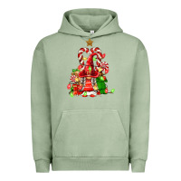 Pigment Oil Green christmas  gnomes Urban Hoodie - FaDigitalArtStudio
