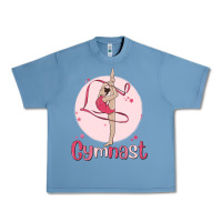 Pebble Blue gymnast Urban Heavy Tee - MaliasSmallBusiness