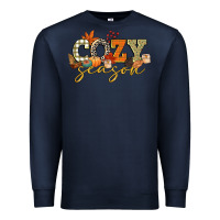Navy cozy season Premium Sweatshirt - CowGirlArtShop