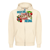 Sandshell because teachers cant live on apples alone Zipper Hoodie - NancyCooperArtShop