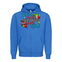 True Royal because teachers cant live on apples alone Zipper Hoodie - NancyCooperArtShop