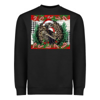 Black Merry Christmas skeleton Heavyweight Sweatshirt - NancyCooperArtShop