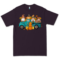 Plum fall gnomes truck pumpkin sunflowers Premium Tee - Artiststas
