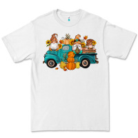 White fall gnomes truck pumpkin sunflowers Premium Tee - Artiststas