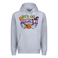 Heather Grey lets get wicked Premium Hoodie - CowGirlArtShop