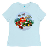 Baby Blue merry christmas small town christmas ornament Ladies Tee - BundleAndBundleShop