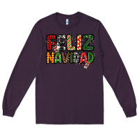 Plum feliz navidad Long Sleeve Tee - MaliasSmallBusiness