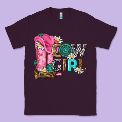 Western Cowgirl Classic Tee Designed By Nancycooperartshop