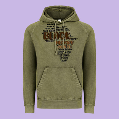 Black History Month Vintage Hoodie Designed By Maliassmallbusiness