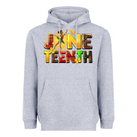 Heather Grey juneteen black girl Heavyweight Hoodie - CowGirlArtShop