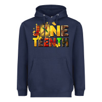 Navy juneteen black girl Heavyweight Hoodie - CowGirlArtShop