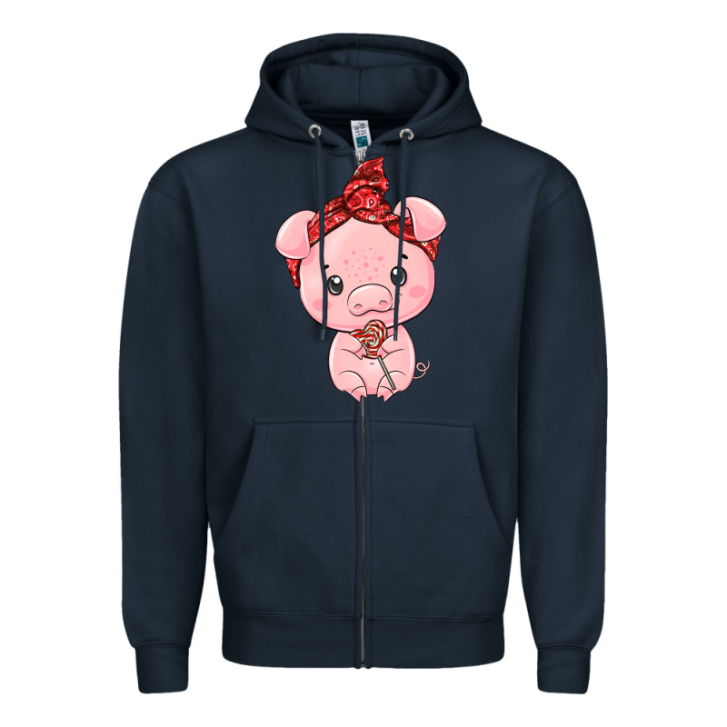 Cute Pig Zipper Hoodie by texasbilliewilder | Teevron