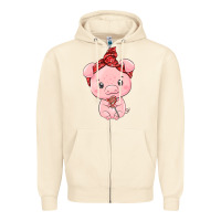Sandshell cute pig Zipper Hoodie - texasbilliewilder