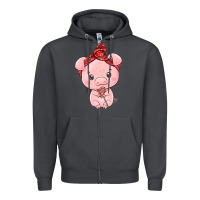 Smoke cute pig Zipper Hoodie - texasbilliewilder