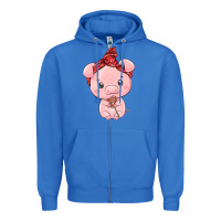 True Royal cute pig Zipper Hoodie - texasbilliewilder