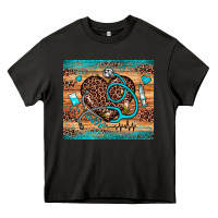 Asphalt nurse leopard heart Heavy Core Tee - JahusDesignShop