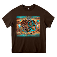 Chocolate Brown nurse leopard heart Heavy Core Tee - JahusDesignShop