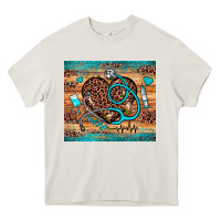 Cream nurse leopard heart Heavy Core Tee - JahusDesignShop