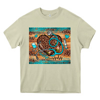 Mossy nurse leopard heart Heavy Core Tee - JahusDesignShop