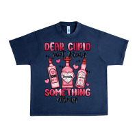 Navy dear cupid just bring something strong Urban Heavy Tee - MaliasSmallBusiness