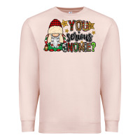 Pale Pink you serious gnomie Premium Sweatshirt - CowGirlArtShop