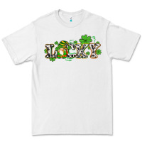 White lucky with gnome and  shamrocks Premium Tee - AdoDesignShop