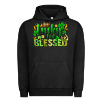 Pigment Black lucky and blessed Urban Hoodie - FaDigitalArtStudio