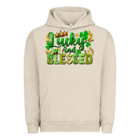 Pigment French Oak lucky and blessed Urban Hoodie - FaDigitalArtStudio