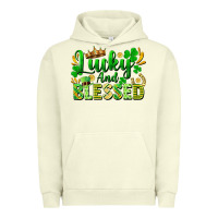Pigment Pistachio lucky and blessed Urban Hoodie - FaDigitalArtStudio