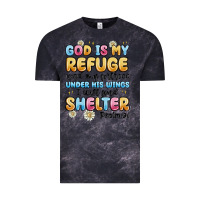 Cloud Black god is my refuge and my fortress under his wings Vintage Tee - MaliasSmallBusiness