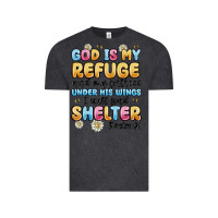 Vintage Black god is my refuge and my fortress under his wings Vintage Tee - MaliasSmallBusiness