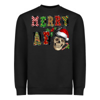 Black Merry af skeleton messy bun Heavyweight Sweatshirt - NancyCooperArtShop