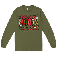 Army Green christmas lights are my favorite color Long Sleeve Tee - MaliasSmallBusiness