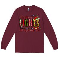 Burgundy christmas lights are my favorite color Long Sleeve Tee - MaliasSmallBusiness