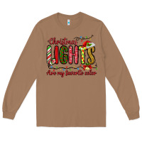 Toasted Coconut christmas lights are my favorite color Long Sleeve Tee - MaliasSmallBusiness