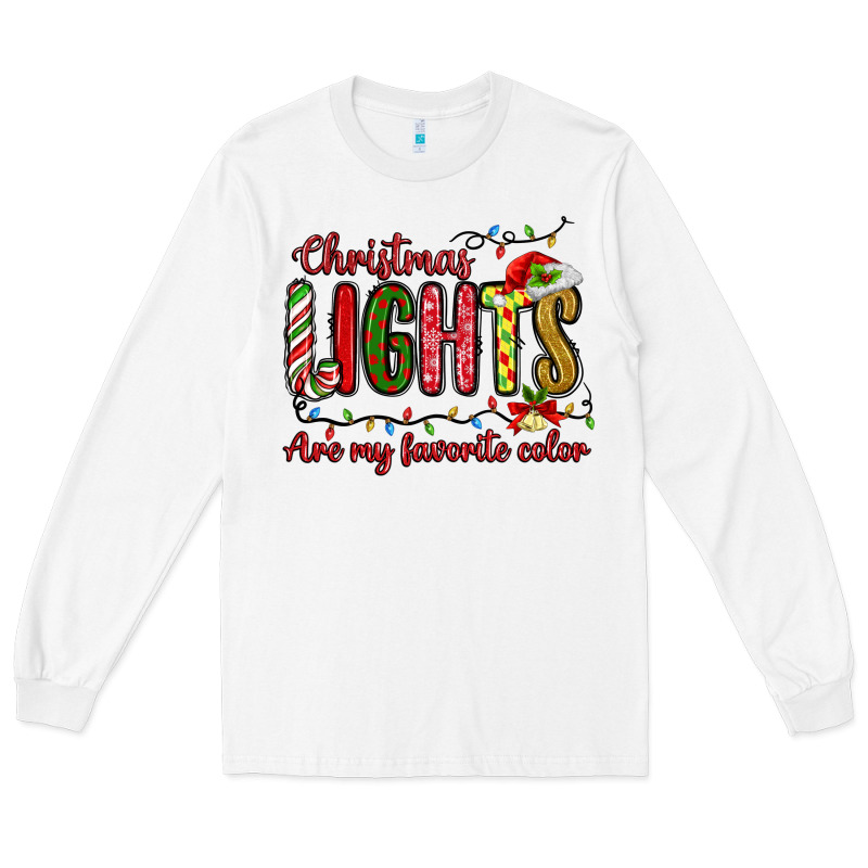 Christmas Lights Are My Favorite Color Long Sleeve Tee by MaliasSmallBusiness | Teevron