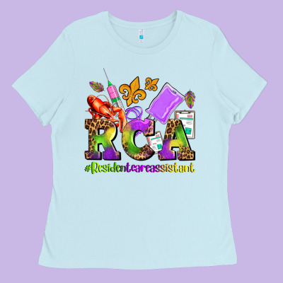 Mardi Gras Rca Resident Care Assistant Ladies Tee Designed By Adodesignshop