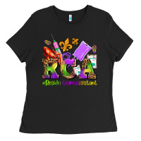 Black mardi gras rca resident care assistant Ladies Tee - AdoDesignShop