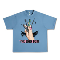 Pebble Blue the lash boss Urban Heavy Tee - MaliasSmallBusiness